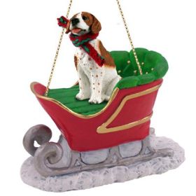 Pointer - Brown and White - Sleigh Ride Ornament