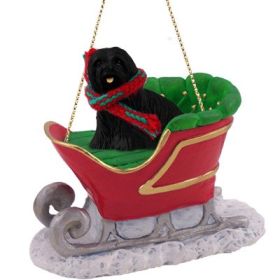Lhasa Apso - Black - Sleigh Ride Ornament