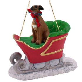 Italian Greyhound - Sleigh Ride Ornament