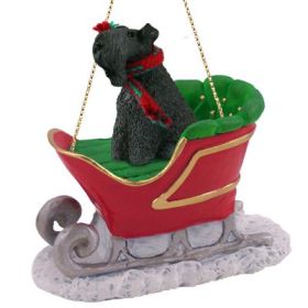 Kerry Blue Terrier - Sleigh Ride Ornament