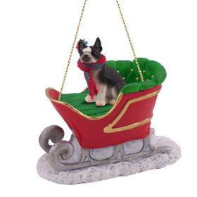 Boston Terrier - Sleigh Ride Ornament