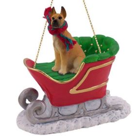 Great Dane - Fawn - Sleigh Ride Ornament