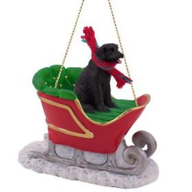Labrador Retriever - Black - Sleigh Ride Ornament