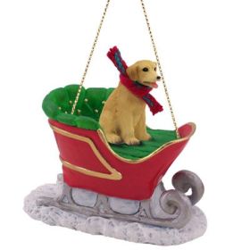 Labrador Retriever - Yellow - Sleigh Ride Ornament
