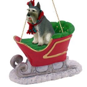 Giant Schnauzer - Gray - Sleigh Ride Ornament