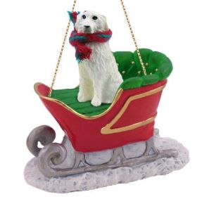 Great Pyrenees - Sleigh Ride Ornament