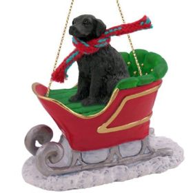 Flat Coated Retriever - Sleigh Ride Ornament