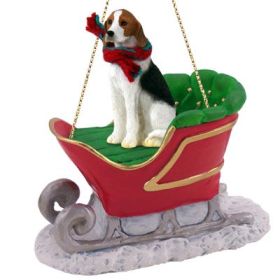 American Foxhound - Sleigh Ride Ornament