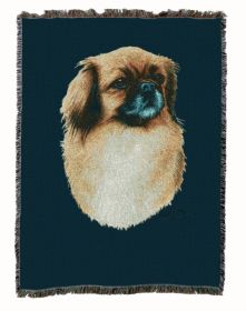 Tibetan Spaniel Cotton Woven Throw