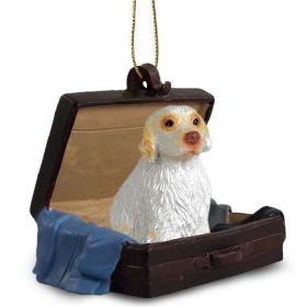 Clumber Spaniel - "Traveling Companion" Suitcase Ornament