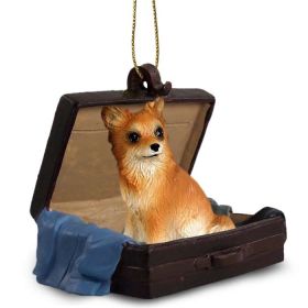 Chihuahua - Longhair - "Traveling Companion" Suitcase Ornament