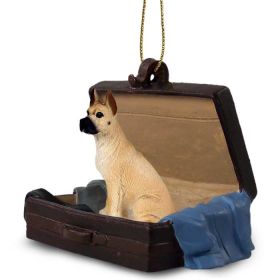 Great Dane - Fawn - "Traveling Companion" Suitcase Ornament
