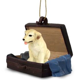 Labrador Retriever - Yellow - "Traveling Companion" Suitcase Ornament