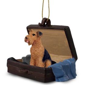 Airedale - "Traveling Companion" Suitcase Ornament