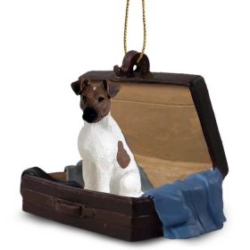 Smooth Fox Terrier - Brown & White - "Traveling Companion" Suitcase Ornament