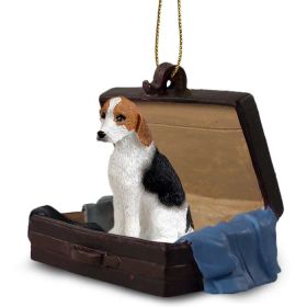 American Foxhound - "Traveling Companion" Suitcase Ornament