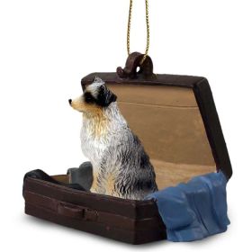Australian Shepherd - Blue - Docked - "Traveling Companion" Suitcase Ornament