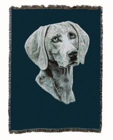 Weimaraner Cotton Woven Throw