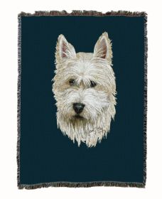 West Highland White Terrier 1 Cotton Woven Throw