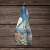 Wire Fox Terrier Spring Path Garden Kitchen Towel