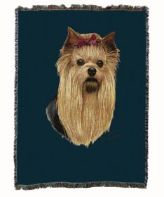 Yorkshire Terrier Cotton Woven Throw