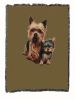 Yorkshire Terrier With Puppy Cotton Woven Throw