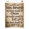 Saint Bernards  Without  My House Would Be Clean  Novelty Rectangle Sticker Decal