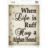 Afghan Hound Hug A Novelty Rectangle Sticker Decal