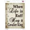 Cavalier King Charles Spaniel Hug A   Novelty Rectangle Sticker Decal