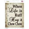 Chow Chow  Hug a Rectangle Sticker Decal