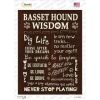 Basset Hound Wisdom  Novelty Rectangle Sticker Decal
