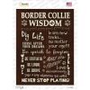 Border Collie Wisdom Novelty Rectangle Sticker Decal