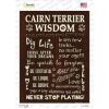 Cairn Terrier Wisdom Novelty Rectangle Sticker Decal