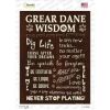 Great Dane Wisdom  Novelty Rectangle Sticker Decal
