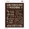 Greyhound Wisdom  Novelty Rectangle Sticker Decal