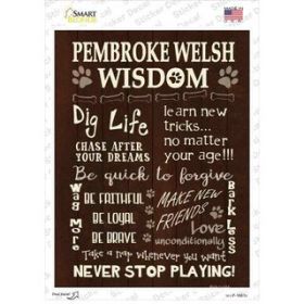 Pembroke Welsh Wisdom  Novelty Rectangle Sticker Decal (Size: Small)