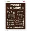 Poodle Wisdom  Novelty Rectangle Sticker Decal