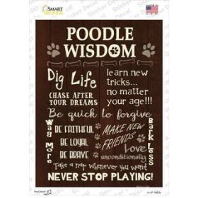 Poodle Wisdom  Novelty Rectangle Sticker Decal (Size: Small)