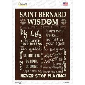 Saint Bernard Wisdom  Novelty Rectangle Sticker Decal (Size: Small)