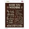 Shih Tzu Wisdom  Novelty Rectangle Sticker Decal