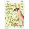 Great Dane  Not A Home Without A   Novelty Rectangle Sticker Decal