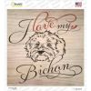 Bichon - Love My   Novelty Square Sticker Decal