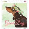 Dachshund - Black  Good Dog  Novelty Square Sticker Decal