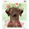 Lab - Brown  Good Dog  Novelty Square Sticker Decal