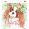 King Charles Spaniel Good Dog  Novelty Square Sticker Decal