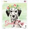 Dalmatian Good Dog  Novelty Square Sticker Decal
