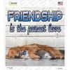 Pet Friendship Novelty Square Sticker Decal